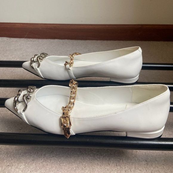 JEFFREY CAMPBELL Women Lavinia Leather Point Toe Flats - NEW NWOB - Picture 3 of 8